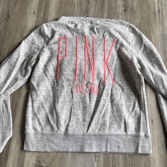Vintage 2013 Victorias Secret Pink Hooded Sweatshirt Size Large - Picture 2 of 8